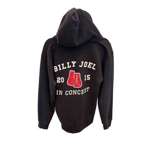Billy Joel in Concert 2015 Full Zip Sweatshirt Hoodie Black Women's Size Small